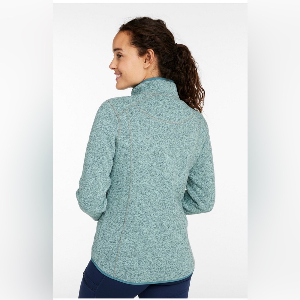 L.L.Bean Sweater Fleece Full-Zip Jacket Blue Women’s , size M Regular - Picture 9 of 9